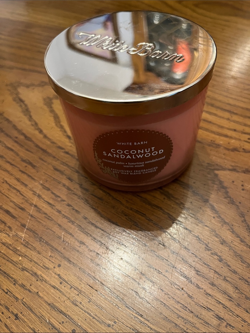 B&BW White Barn Coconut Sandalwood 3-wick candle, new